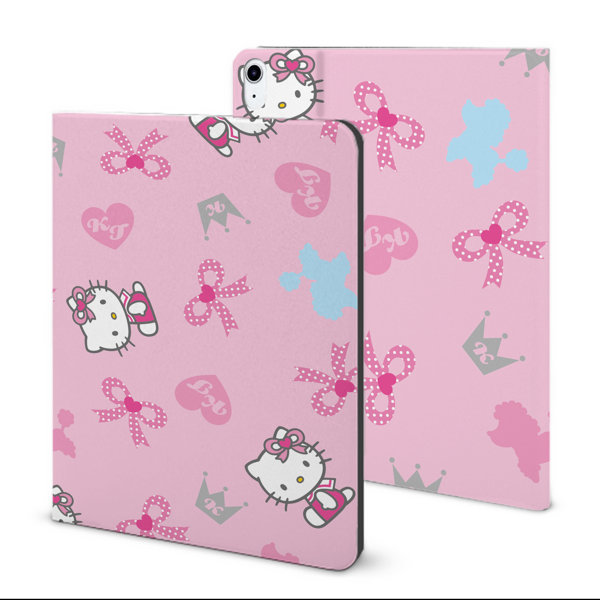 （画像用） Hello Kitty ハローキティ IPad ケース ブック型 PUレザー TPU 耐衝撃 軽量 薄型 ペン収納なし 全面保護 IPad 各モデル対応